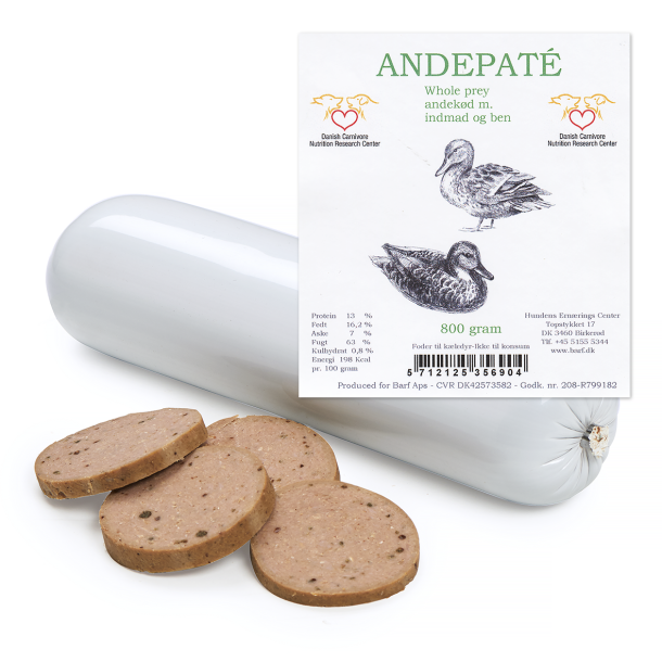 Andapaté m/ innmat og beinum - 800gr