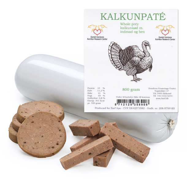 Kalkúnapaté m/ innmat og beinum - 800gr