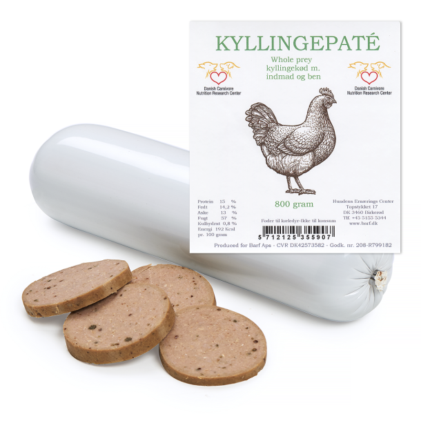 Kjúklingapaté m/ innmat og beinum - 800gr
