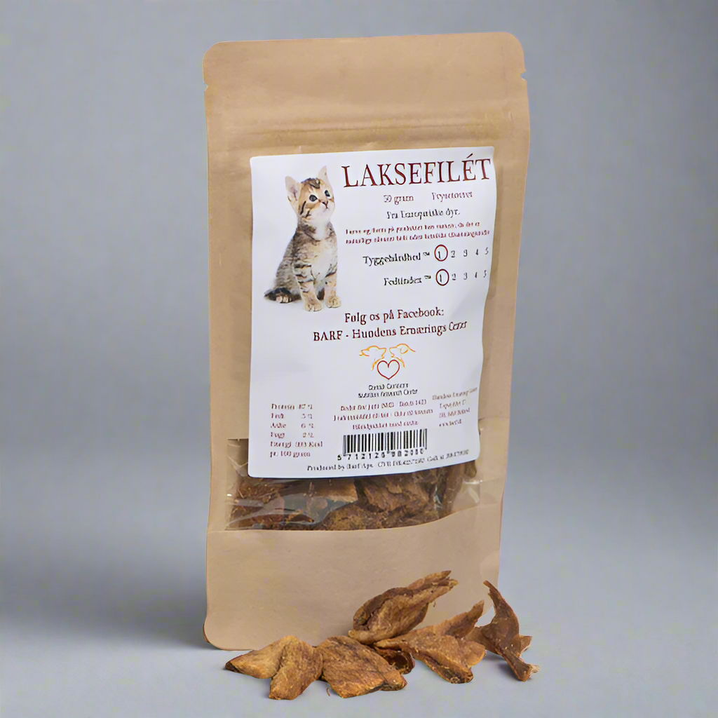 Laxafile bitar fyrir ketti - frostþurrkað - 50gr