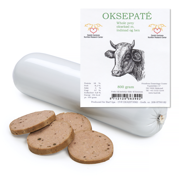 Nautapaté m/ innmat og beinum - 800gr
