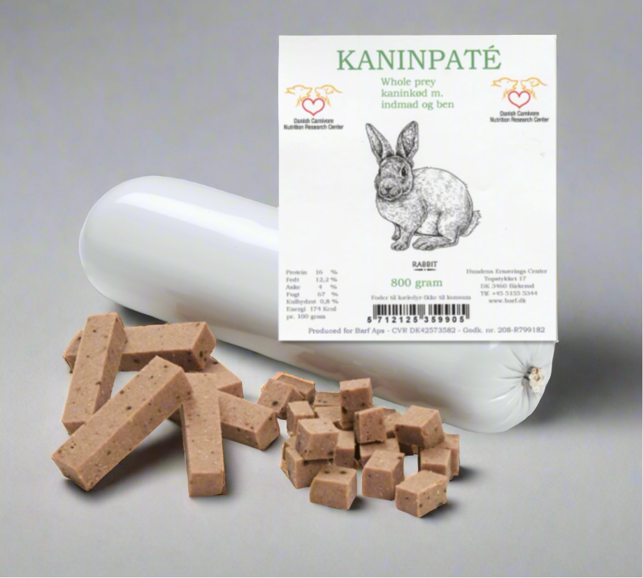 Kanínupaté m/ innmat og beinum - 400gr