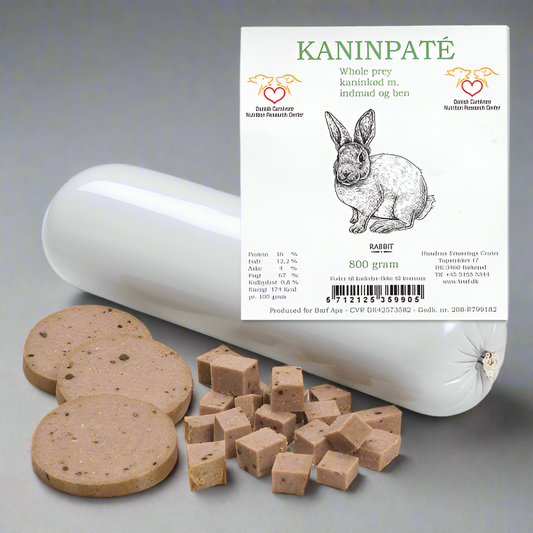 Kanínupaté m/ innmat og beinum - 800gr