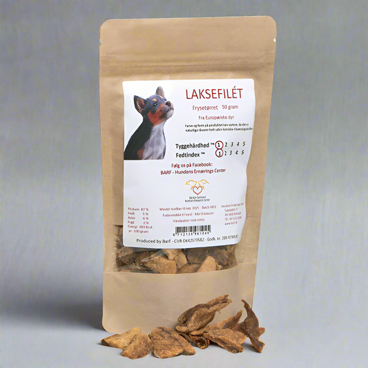 Laxafile bitar - frostþurrkaðir - 50gr