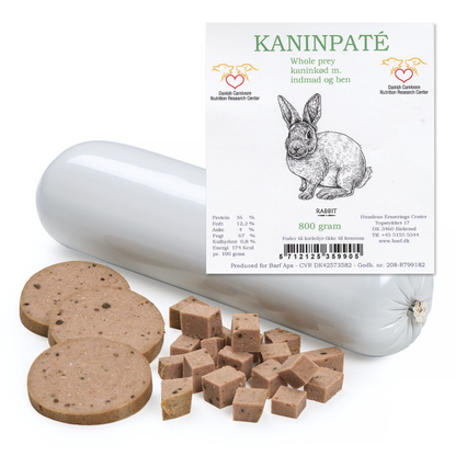 Kanínupaté m/ innmat og beinum - 800gr