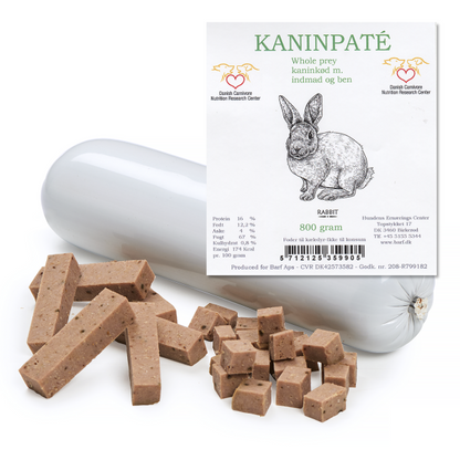 Kanínupaté m/ innmat og beinum - 400gr